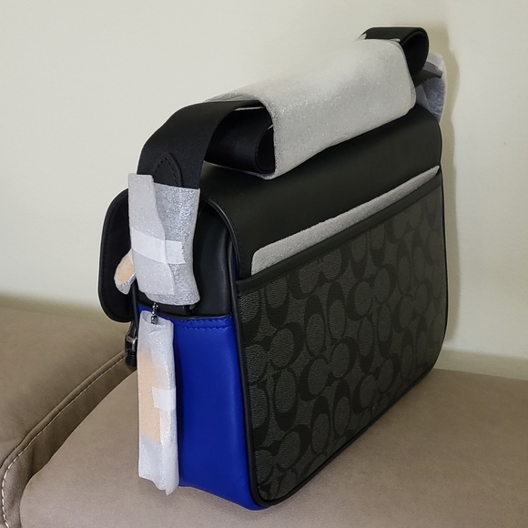 Coach Track Crossbody In Colorblock Signature Canvas - Picture 8 of 9